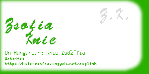 zsofia knie business card